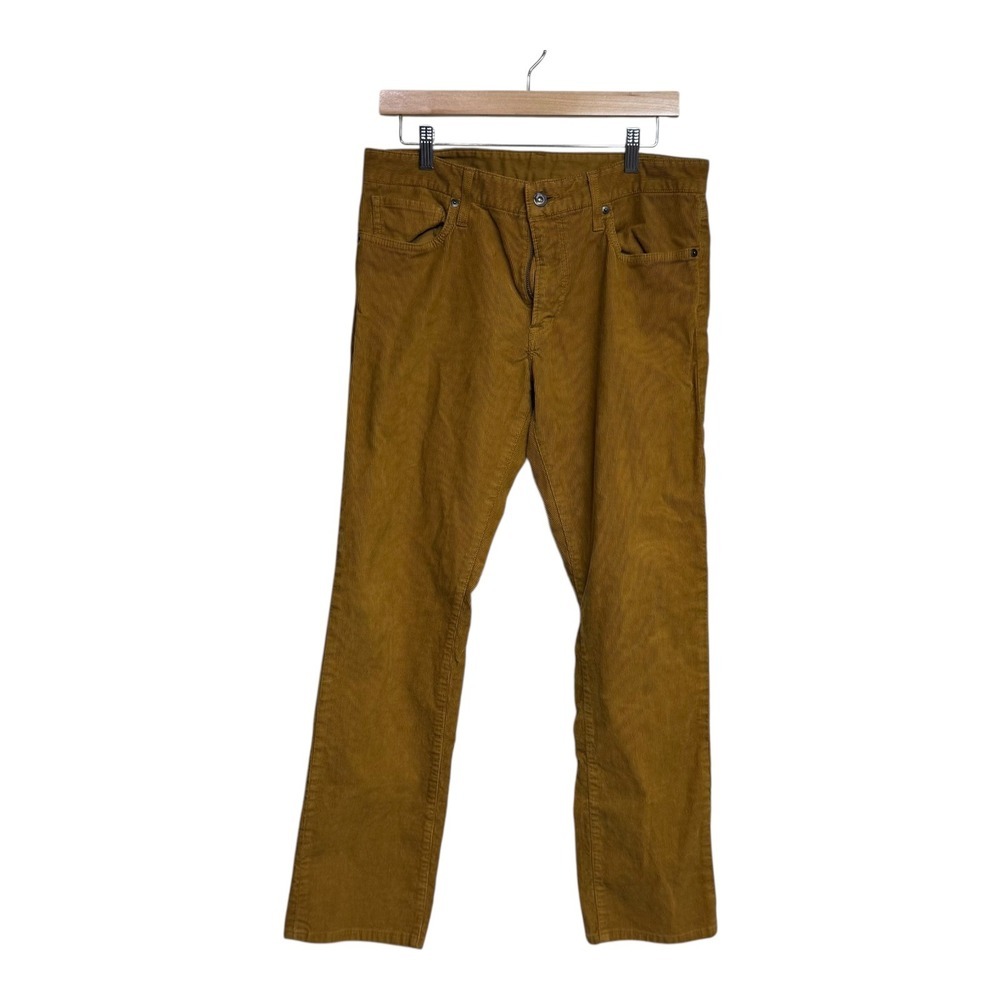 UNIQLO‎ Womens Corduroy Pants Casual Comfort Fitted Straight Leg Size 7 Brown